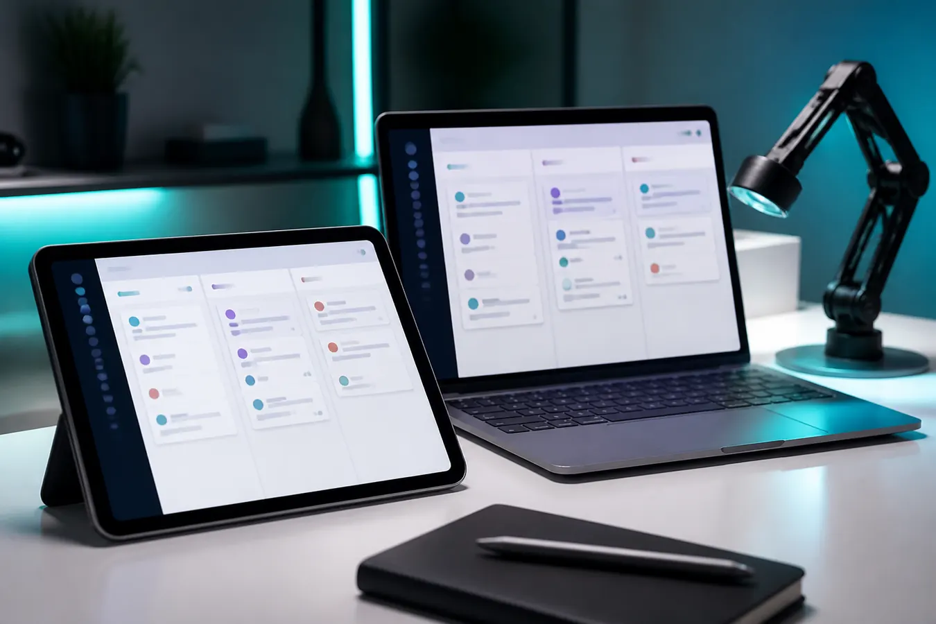 Desk workflow tools illustrating focused AI agents